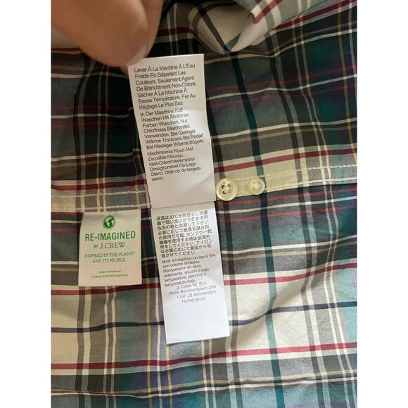 New J.CREW Mens Secret Wash Shirt Button Down Multi Size Medium - Picture 9 of 10